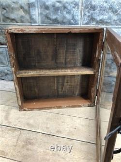 Medicine Cabinet, Vintage Wood Display Case, Wall Mount Cupboard, Shadow Box BMQ