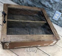 Medicine Cabinet, Vintage Wood Display Case, Wall Mount Cupboard, Shadow Box BMQ