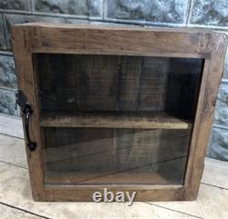 Medicine Cabinet, Vintage Wood Display Case, Wall Mount Cupboard, Shadow Box BMQ