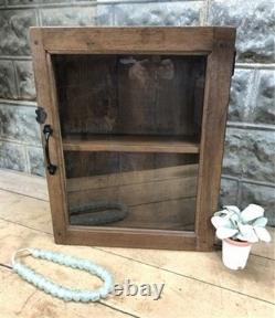 Medicine Cabinet, Vintage Wood Display Case, Wall Mount Cupboard, Shadow Box BMR