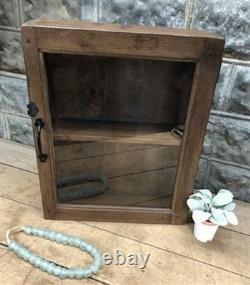 Medicine Cabinet, Vintage Wood Display Case, Wall Mount Cupboard, Shadow Box BMR