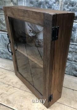 Medicine Cabinet, Vintage Wood Display Case, Wall Mount Cupboard, Shadow Box BMR