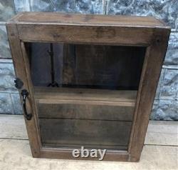 Medicine Cabinet, Vintage Wood Display Case, Wall Mount Cupboard, Shadow Box BMR