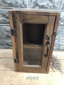 Medicine Cabinet, Vintage Wood Display Case, Wall Mount Cupboard, Shadow Box BMW