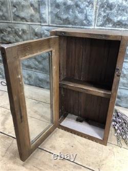 Medicine Cabinet, Vintage Wood Display Case, Wall Mount Cupboard, Shadow Box BMW