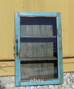 Medicine Cabinet, Vintage Wood Display Case, Wall Mount Cupboard, Shadow Box, B