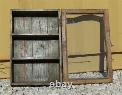 Medicine Cabinet, Vintage Wood Display Case, Wall Mount Cupboard, Shadow Box, B