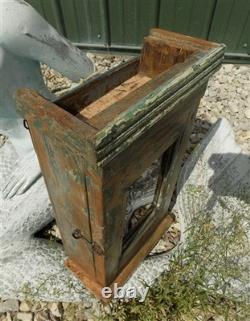 Medicine Cabinet, Vintage Wood Display Case, Wall Mount Cupboard, Shadow Box, V