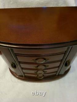 Mele & Co. Heloise Wooden Jewelry Box Walnut Finish Great Valentines Gift