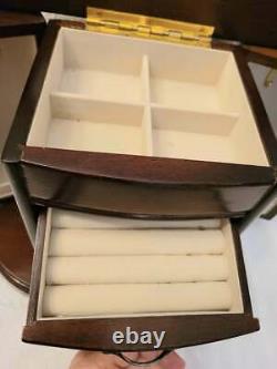Mele & Co. Heloise Wooden Jewelry Box Walnut Finish Great Valentines Gift