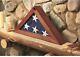 Memorial Flag Display Case With Personal Engraving 5 X 9.5 Burial Solid Wood