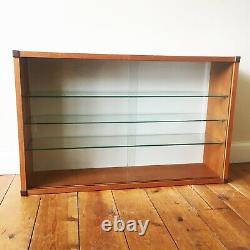 Mid Century Teak Wall Mounted Beaver & Tapley Display Cabinet 1970s 60s Interior