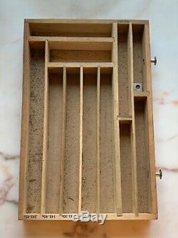 Mid Modern Vintage La Cross Manicure Beauty Wood Store Display Case Box