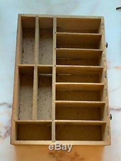 Mid Modern Vintage La Cross Manicure Beauty Wood Store Display Case Box