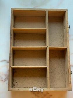 Mid Modern Vintage La Cross Manicure Beauty Wood Store Display Case Box