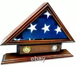 Military Display Case Solid Wood With Two Coin Slots