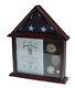 Military Shadow Box 3 X 5 Flag Display Case Not For Burial Or Funeral Size Wood