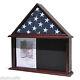Military Shadow Box 5'x9.5' Flag Display Case, Made Of Solid Wood, Fc07-mah