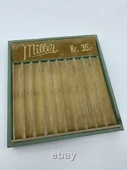 Miller Vintage 10-Pen Fountain Pen Store Display Tray Case Denmark Danish RARE