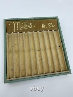 Miller Vintage 10-Pen Fountain Pen Store Display Tray Case Denmark Danish RARE