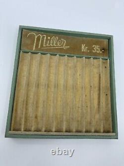 Miller Vintage 10-Pen Fountain Pen Store Display Tray Case Denmark Danish RARE