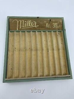 Miller Vintage 10-Pen Fountain Pen Store Display Tray Case Denmark Danish RARE