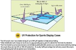 Mini Baseball Bat Display Case 18 Black Wall Mount MLB Rack Solid Wood Cabinet