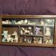 Mini Display Case With 33 Mini Animal Figurines Wood And Glass Wall Mount