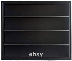 Mini Helmet Display Case 16+ Football Riddell Black Wood NFL Wall Shelf Cabinet