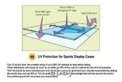 Mini Helmet Display Case 8+ Football Riddell Cherry Wood NFL Cabinet Shadow Box