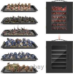 Miniature Storage Case for Collectibles, Miniature Display Cases with Magnetic D