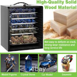 Miniature Storage Case for Collectibles Miniatures, Wooden Display Cases