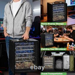 Miniature Storage Case for Collectibles Miniatures, Wooden Display Cases