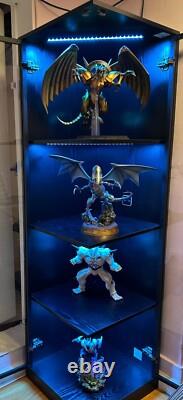 Minifigures Corner Display Case 4 Tier White LED Figure Diecast Toy Car Cabinet