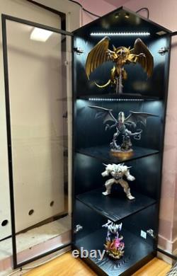 Minifigures Corner Display Case 4 Tier White LED Figure Diecast Toy Car Cabinet