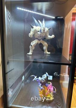 Minifigures Corner Display Case 4 Tier White LED Figure Diecast Toy Car Cabinet