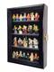 Minifigures Display Case 44 Pcs Action Figure Miniature Black Wood Wall Cabinet