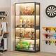 Minifigures Display Case 4 Tier Led Figure Diecast Model Car Toy Glass Cabinet
