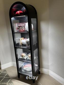 Minifigures Display Case 5 Tier Arched LED Light Action Figure Car Curio Cabinet