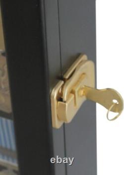 Minifigures Display Case 84 Pcs LEGO Toy Miniature Solid Wood Black Wall Cabinet