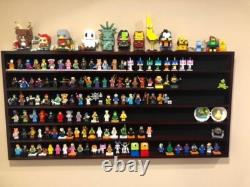Minifigures Display Case Mahogany 200 Pcs LEGO Figurines Wood Cabinet With Plates