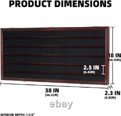Minifigures Display Case Mahogany 200 Pcs LEGO Figurines Wood Cabinet With Plates