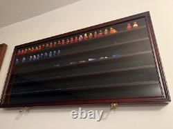 Minifigures Display Case Mahogany 200 Pcs LEGO Figurines Wood Cabinet With Plates