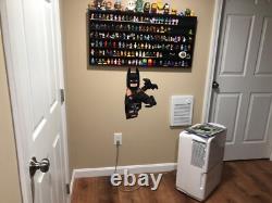 Minifigures Display Case Mahogany 200 Pcs LEGO Figurines Wood Cabinet With Plates