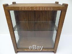 Mission Style Paris No Metal Touch You GartersTwo Shelf Wood Glass Display Case
