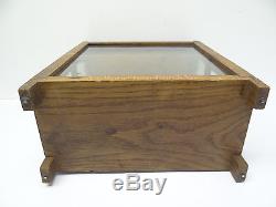 Mission Style Paris No Metal Touch You GartersTwo Shelf Wood Glass Display Case