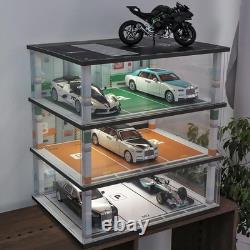 Model Car Display Case 118 Scale Diecast Diorama Garage with Lights for Lego Al