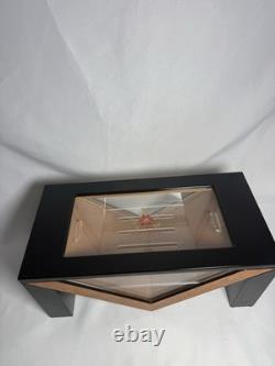 Montecristo Wood Glass Top Display Box Decorative Case Black Burl Finish