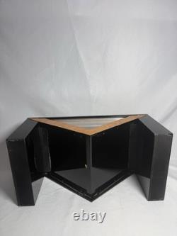 Montecristo Wood Glass Top Display Box Decorative Case Black Burl Finish