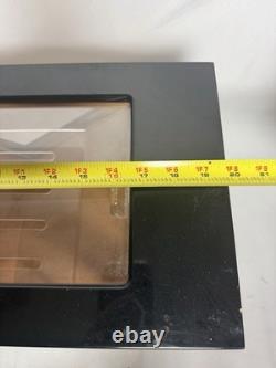 Montecristo Wood Glass Top Display Box Decorative Case Black Burl Finish